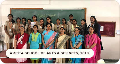 Group photo of participants at Amrita School of Arts & Sciences, 2019